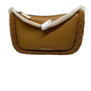 MICHAEL KORS CARMELA Deer Multi Medium Leather Chain Crossbody Shearling 
NWT